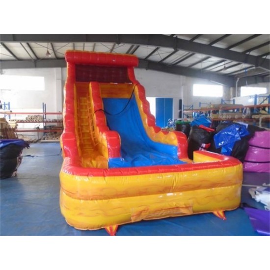 Inflatable Fire And Ice Water Slide