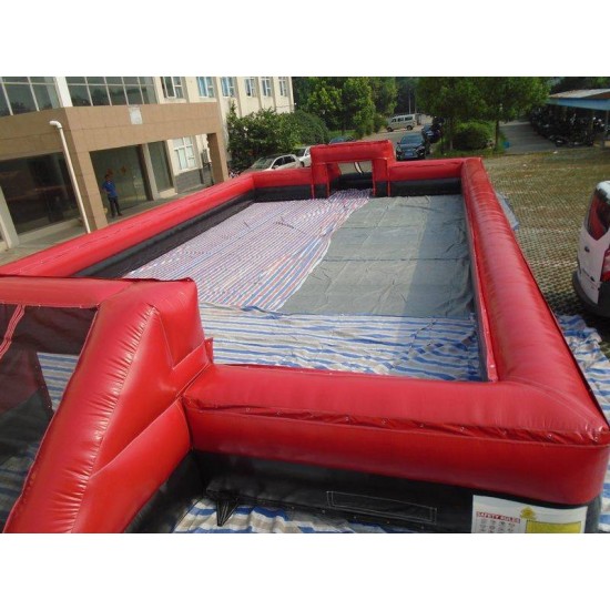 Inflatable Soccer Field Black Red